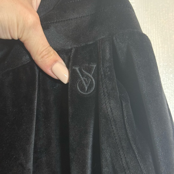 Victoria’s Secret black velour joggers - Picture 3 of 4